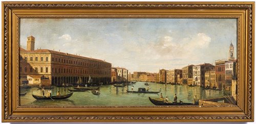 Venise, vue du Grand Canal depuis le pont du Rialto